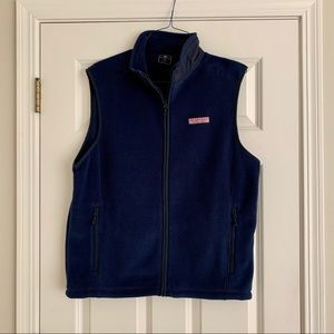 Vineyard Vines Navy Fleece Vest